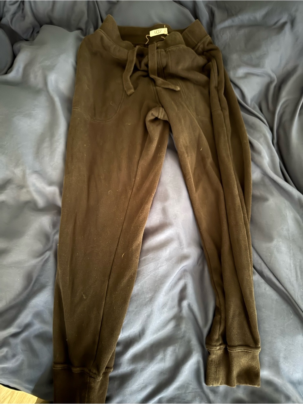 UGG Black Fleece Jogger Sweatpants(Small)